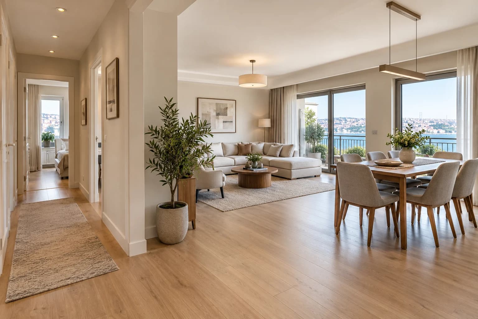 İstanbul'da Yenilenmiş Aydınlık Daire İçi